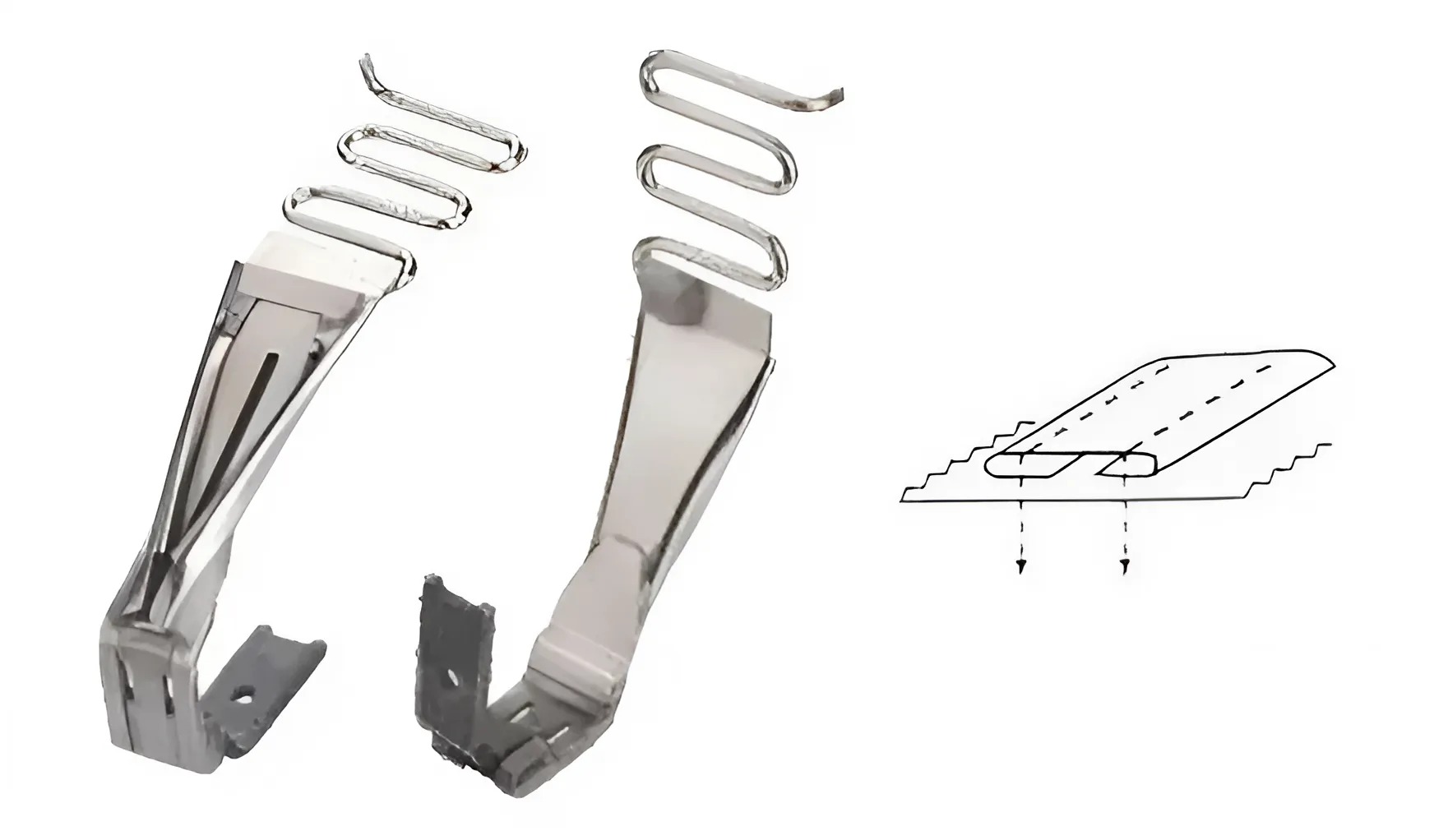 CHÂN VỊT GẮN BĂNG KEO 2 KIM